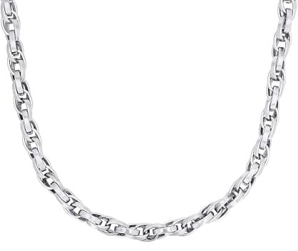 s.Oliver Collier Edelstahl für Herren, Halsschmuck, Silber, Kommt in Schmuck Geschenk Box