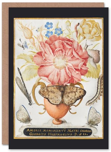 Artery8 Joris Hoefnagel Art Card Flowers Snail Insects and Butterflies