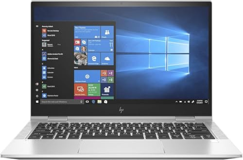 HP EliteBook x360 830 G7 Laptop, 13.3 Inch FHD 2 in 1 Touchscreen Notebook, Intel Core i5-10210U, 16GB RAM, 512GB SSD, QWERTY Keyboard, Windows 11 Pro (Renewed)