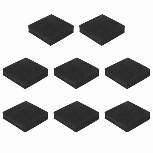 sourcing map Single Sided Speaker Isolation Pads, 80mmx80mmx20mm Square Black Non Slip EVA Acoustic Foam Pads Feet Anti-Vibration Base for Decks Speaker Subwoofer HiFi Sound System, Pack of 8