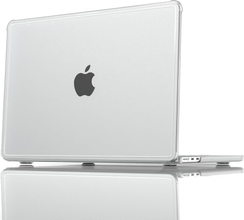 EooCoo for MacBook Air 13 inch Case M5 M4 M3 M2 Edge Protection Frost Clear | [100% Match] Anti-scratch Hard Shell Compatible with Mac Air 13.6, 2026-2022 A3449 A3240 A3113 A2681, All-around Protection