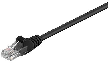Goobay 68645 CAT 5e Patchkabel, U/UTP, Schwarz, CCA Kupfergemisch