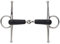 Shires Weichgummi-Knebel-Trensen, einfach gebrochen, BLKRUB, 12,7 cm