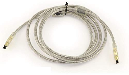 KALEA-INFORMATIQUE Firewire 400 IEEE1394a-Kabel 2M, Schwarz, Stecker auf Stecker, für Firewire 400-Geräte wie Computer, externe Festplatten und Digitalkameras
