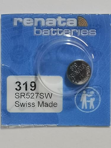 1 x Renata 319 Lithium-Knopfzelle SR527SW, hergestellt in der Schweiz