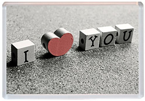 I Love You - 96 x 67mm Jumbo Fridge Magnet - Valentine - Boyfriend/Girfriend/Wife/Husband