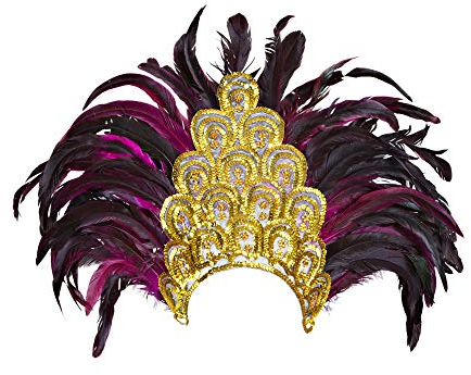 WIDMANN Salvador Show Feder Kopfschmuck Hut Kopfbedeckung Zubehör für Karneval Fasching Kostüme & Outfits