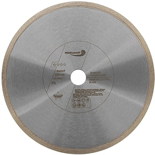 PRODIAMANT Disco per piastrelle Disco da taglio diamantato 250 mm x 25,4 mm Supersoft per frese a umido e macchine da tavolo