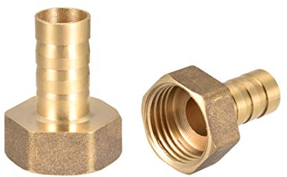 sourcing map 2 Stück Messing Schlauchtülle Anschlussstück 12mm Barb G1/2 Innengewinde Rohradapter