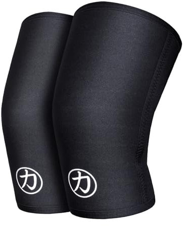 Strength Shop 5mm Neopren Kniebandage für Damen & Männer, 1 Paar (XXL), Farbe: Schwarz, extrem reißfeste und belastbare Knee Sleeves, ideal für Weightlifting, Kraftsport & Co.