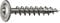 SPAX Viti per legno HI.FORCE, Ø 6 mm, WIROX, testa piatta, T-STAR plus, punta CUT, 6 x 40 mm, 200 pezzi