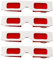 Othmro 5 gafas de papel de cartón 3D, gafas de cartón rojo y rojo, gafas de papel blanco, gafas 3D para video virtual 3D, DVD 3D, videojuegos 3D, cómics, imágenes