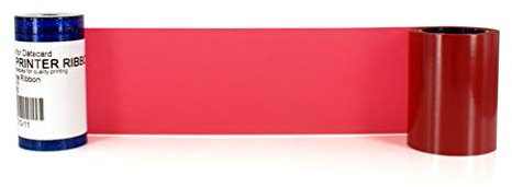 532000–005 Rotes einfarbiges Farbband, kompatibel mit Datacard SP35 SP35plus SP55 SP55plus SP75 SP75plus FP65 FP65i SD260 SD360 SD460 Kartendrucker 1500 Bilder
