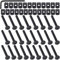 Mardatt M6 x 50mm 50PCS Black Zinc Plated Hex Socket Head Furniture Screws Bolts and Barrel Nuts for Furniture Cots Beds Crib w 1 Allen Wrench