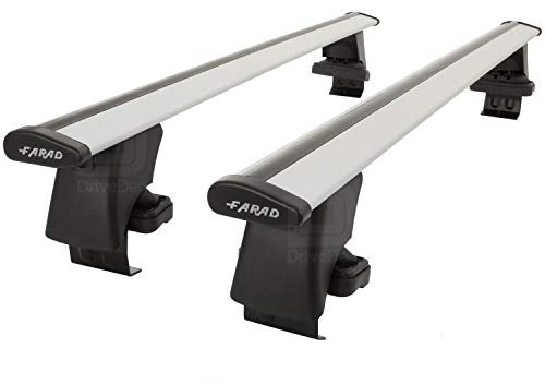 Farad AERODYNAMIC Grey Dachträger kompatibel mit Renault TWINGO (5 Türen) ab 2014, Grauer Aluminiumdachträger für Fahrzeuge ohne Dachreling