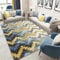 Teppich Klein Flickenteppich Waschbar Gelbes Wohnzimmer Big Carpet Modern geometrisches graue Garten-Teppich-Schlafzimmer kann gewaschen Werden Havatex Teppich 60X90cm