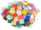 200g Carreaux de Mosaïque Tesselles en Verre,1,5x1,5cm Carré Mosaïque de Pierres Morceaux de Mosaïque en Verre pour Loisirs Créatifs, Décoration(Panchromatique)