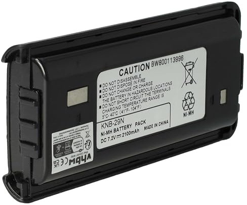vhbw Akku Ersatz für Kenwood BPKNB29MH | BPKNB29MHXT-1, BPKNB45LI, KNB-29, KNB-29A, KNB-29N für Funkgerät, Walkie Talkie (2100mAh, 7,2V, NiMH)