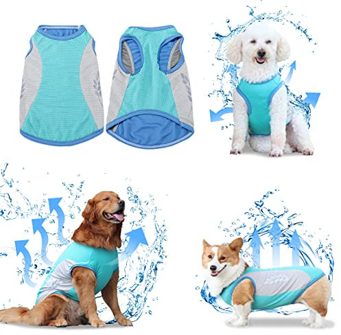 Hunde Kühlweste Atmungsaktiv Mesh Hundejacke Sommer Cool und Bequem Hundemantel