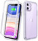Diaclara Case Compatible with iPhone 11 Case, Full Body Rugged Case with Built-in Touch Sensitive Anti-Scratch Screen Protector, TPU Bumper Case Clear Compatible with iPhone 11 6.1 (Clear Glitter)
