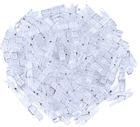 NUOBESTY 100pièces Pince Accroche Photo Transparente Plastique Porte-Cartes De Visite pour Maison Bureau Et Décoration Photo