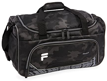 Fila Source Gym Sport-Reisetasche, Größe S, Schwarz/Camo, Klein, Schwarz Camo, Source Sporttasche, klein