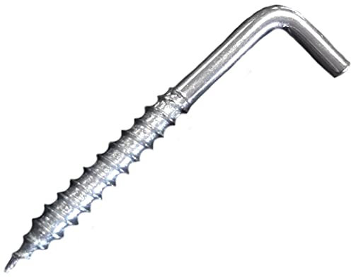L Shape Hooks Hanger of Square Cup Metal Hook Picture Mirror L Screw Plain Ceiling Heavy Duty M6 6 x 60mm 15pcs Set