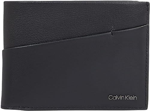 Calvin Klein Ck Diagonal Trifold 10Cc W/Coin Geldbörsen, Herren, Schwarz (Ck Black), Os