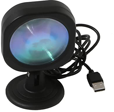 JAWSEU Sonnenuntergang Projektion Lampe, Regenbogen-Projektion, USB LED Projektor, Modernes Stehlampe, Mood Lighting für Wohnzimmer Dekoration