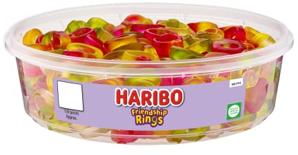 HARIBO Friendship Rings x 150 Pieces (480g) Sweets Tub