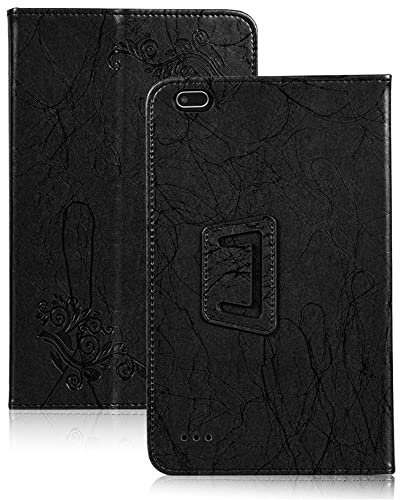 INSOLKIDON Kompatibel mit VANKYO MatrixPad S8 8 INCH Tablet Hülle mit Standfunktion Slim PU Leder Schutzhülle [Auto Schlaf/Aufwachen] Klappbare Schutzhülle (Schwarz)