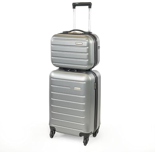 Pierre Cardin Voyager Hartschalenkoffer - Reisegepäck mit 4 Spinnrollen | Teleskopgriff | Hartschalen Koffer CL893, anthrazit, M, Koffer