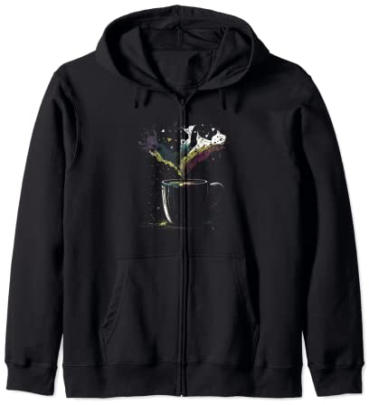 Café Splash Art Art Frahling amoureux de café tasse de café Sweat à Capuche