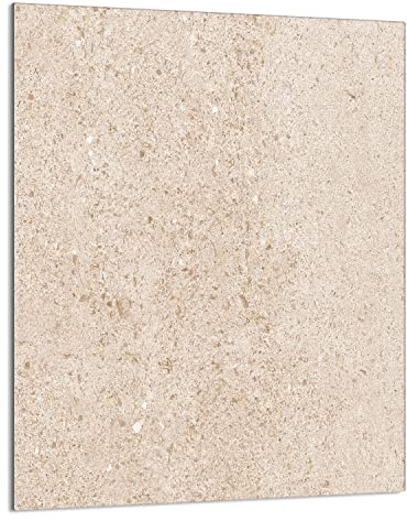DarHaus Herdabdeckplatte einteilig 40x52 cm Ceranfeld Abdeckung Glas Spritzschutz Abdeckplatte Glasplatte Herd Ceranfeldabdeckung Deko, Schiefer Beige