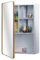 Fundin Edelstahl-Spiegelschrank für Badezimmer mit roségoldener Rahmentür, mehrere Einlegeböden, 37x53 cm (15 x 21 inch)