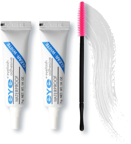 GEMERRY Colla Extension Ciglia 5ML Colla Ciglia Finte e uno Scovolino a Spirale per Mascara Ciglia Finte Glue Delicato e non Irritante per Ciglia Adesivo per L'estensione Delle Ciglia Extension(2Pcs)