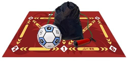 Tapete de Entrenamiento de Pasos de fútbol, ​​tapete de Puerta de fútbol, ​​Alfombra Antideslizante, Equipo de Jugador de Control de Ritmo de Entrenamiento para Entrenamiento de fútbol con fútbol Red
