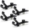 Yosoo Health Gear 4 Pieces Drum Microphone Clips, Adjustable Bass Drum Microphone Mount Drum Mic Clips Shockproof Drum Rim Clamp Microphone Securing Clip Holder Musical Instrument Supplies