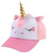 Baseballmütze für Mädchen, Einhornhut Cartoon Baseballmütze Kinder Verstellbarer Kopfumfang Mützen Sommer Sonnenhut Pferdeschwanz Sonnenkappe Verstellbare Snapback Cap für Schule Outdoor