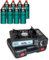 INTEC - Réchaud gaz Portable 2200 W + 8 Cartouches gaz butane Camping Road trips Piezo Mallette Etna