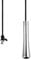LbsAMP 1 Pieces Bathroom Light Pull Cord Handle with Cord Connector 150cm Light Pull Chain Extension Weighted Cord Pull Ends for Bathroom Toilet Light Ceiling Light Fan Switch - Chrome - Black