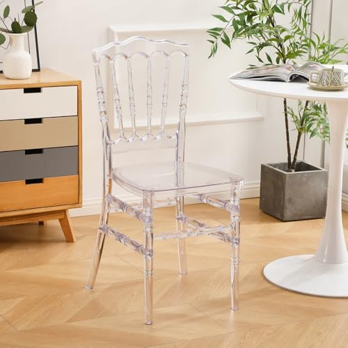 TAO ONE Transparent Acryl Stuhl, Modern, Stuhl, Hochzeitsstuhl, Esszimmer, Balkon, Party, Hochzeit, 45 x 39 x 92 cm