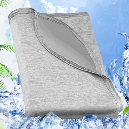 SIVQIKE Kühldecke 200×220 cm – Leichte Sommerdecke mit Arc-Chill Kühlfasern (Q-Max>0.45), 2-in-1 Doppelseitige Decke für Bett, Sofa, Reisen & Kinder