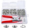 200sets DIY Druckknopf Set Druckknöpfe Metall mit Zange für Druckknöpfe Metall,Rostfrei, Kein Nähen Für DIY Basteln Bekleidung,Kleidung Taschen,Leder Reparatur DIY-Projekte