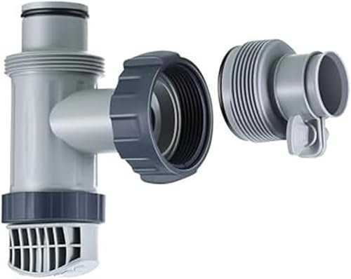 Daaxing Adaptador de manguera de émbolo de tanque de piscina, adaptador de manguera tipo B para Intex, adaptador de filtro de piscina con válvula de émbolo (1 juego)