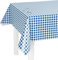 LILENO HOME Tischdecke abwaschbar als Meterware 240x140cm (Schnittkante) in Karo Blau S Motiv - Wachstuchtischdecke wasserabweisend ideal als Tischtuch o. Tischläufer für Bierzeltgarnitur