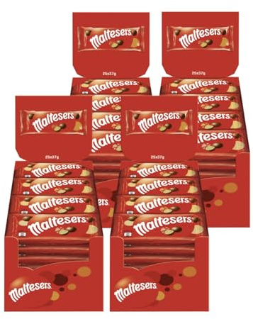 MALTESERS 4x 25x37g Schokokugeln Malzfüllung mit Milchschokoladenüberzug Schokolade