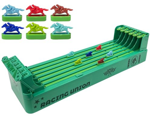 PQKL-party Pferderennen Spiel, Elektrisch Horse Racing Game, Tischspiele Pferde Spiele, Tabletop Spiele für Erwachsene Kinder, Tischspiele Pferde Spiele Pony Pferderennen Spiel für Familien Partys