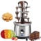 4-Tier Chocolate Fountain, Stainless Steel Electric Chocolate Fondue Fountain Machine Chocolate Fountain, 2.6lb Capacity Hot Chocolate Capacity Party Fountain for Nacho Cheese, Sauce, Liqueuers