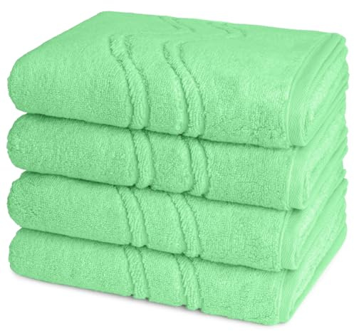 Ross - 4 teiliges Frottier-Set - Cashmere Feeling (4 X Handtuch im Set) - 520 g/m2 - Baumwolle - Walkfrottee - saugstark - weich und flauschig - Karibik